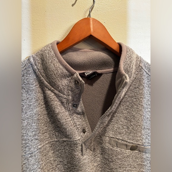 Eddie Bauer Men's Heather Gray Zip-Up Sweater large winter fall neutral basic - Picture 12 of 14